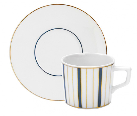 taza/platillo espresso, Stripes